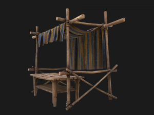 Market Stalls Blue Tent 3D-Modell