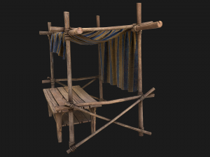 Market Stalls Blue Tent 3D-Modell