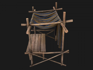 Market Stalls Blue Tent 3D-Modell
