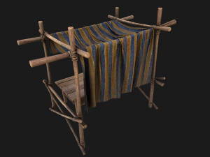 Market Stalls Blue Tent 3D-Modell
