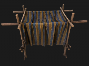 Market Stalls Blue Tent 3D-Modell