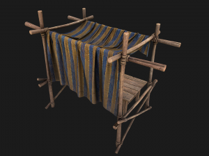 Market Stalls Blue Tent 3D-Modell