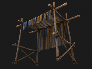 Market Stalls Blue Tent 3D-Modell