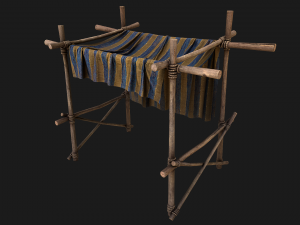 Market Stalls Blue Tent 3D-Modell