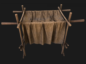 Market Stalls Tent Brown 3D 模型
