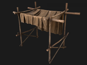 Market Stalls Tent Brown 3D 模型