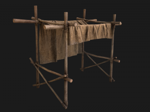 Market Stalls Tent Brown 3D 模型