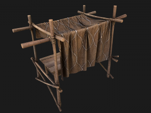 Market Stalls Brown Tent 3D Model