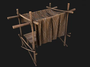 Market Stalls Brown Tent 3D Model