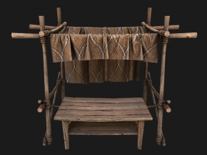 Market Stalls Brown Tent 3D Model