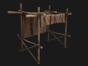 Market Stalls Brown Tent 3D Model