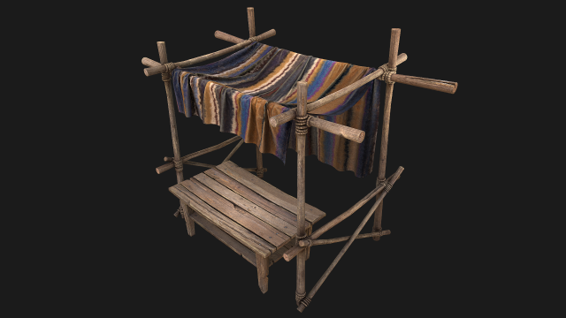 Market Stalls Carpet Tent 3D 모델 .c4d .max .obj .3ds .fbx .stl .blend 
