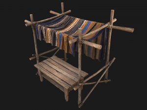 Market Stalls Carpet Tent 3D Model