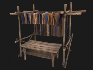 Market Stalls Carpet Tent 3D 모델