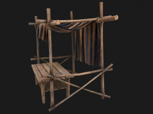 Market Stalls Carpet Tent 3D 모델