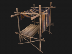 Market Stalls Carpet Tent 3D 모델