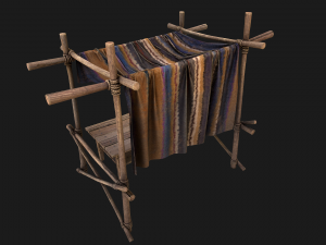 Market Stalls Carpet Tent 3D 모델