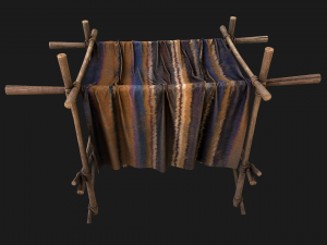 Market Stalls Carpet Tent 3D 모델