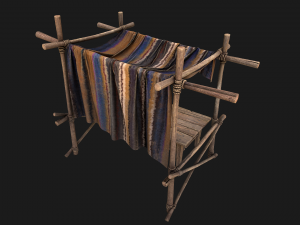 Market Stalls Carpet Tent 3D 모델