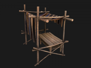 Market Stalls Carpet Tent 3D 모델