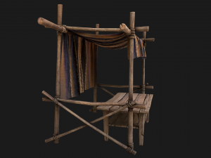 Market Stalls Carpet Tent 3D 모델
