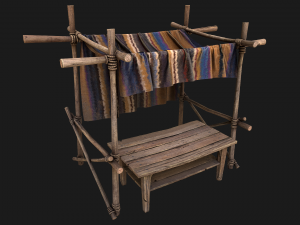 Market Stalls Carpet Tent 3D 모델