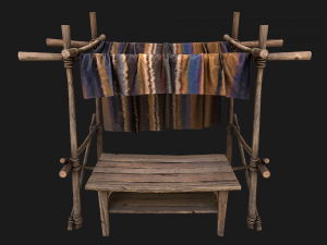Market Stalls Carpet Tent 3D 모델
