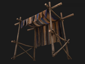 Market Stalls Carpet Tent 3D 모델