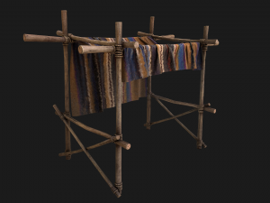 Market Stalls Carpet Tent 3D 모델