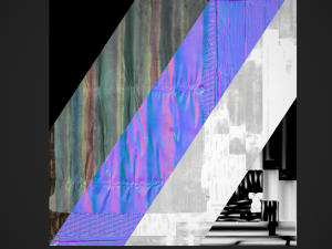 Market Stall Colored Lines Tent Modèle 3D