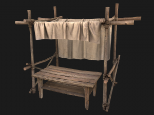 Market Stalls Cotton Tent Modello 3D