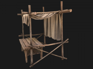 Market Stalls Cotton Tent Modello 3D