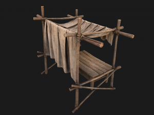 Market Stalls Cotton Tent Modello 3D