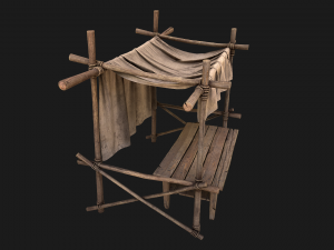 Market Stalls Cotton Tent Modello 3D