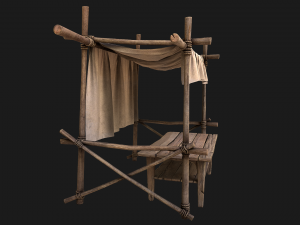 Market Stalls Cotton Tent Modello 3D