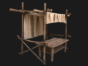 Market Stalls Cotton Tent Modello 3D