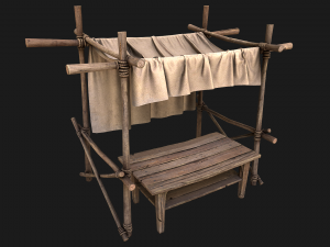 Market Stalls Cotton Tent Modello 3D