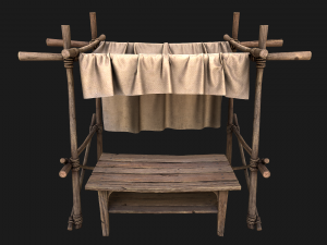 Market Stalls Cotton Tent Modello 3D