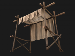 Market Stalls Cotton Tent Modello 3D