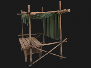 Market Stalls Military Tent 3D Модель
