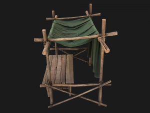 Market Stalls Military Tent 3D Модель