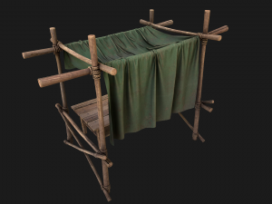Market Stalls Military Tent 3D Модель