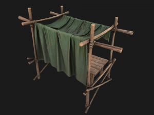 Market Stalls Military Tent 3D Модель