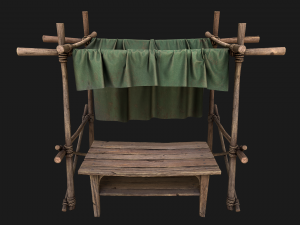 Market Stalls Military Tent 3D Модель