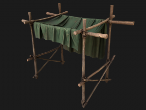 Market Stalls Military Tent 3D Модель