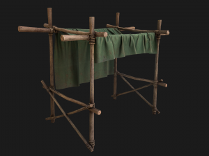 Market Stalls Military Tent 3D Модель