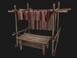 Market Stall Purple Tent 3D-Modell
