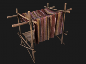 Market Stall Purple Tent 3D-Modell