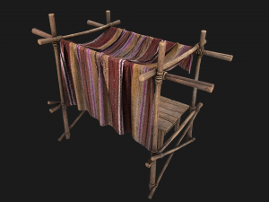 Market Stall Purple Tent 3D-Modell
