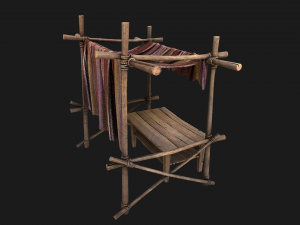 Market Stall Purple Tent 3D-Modell